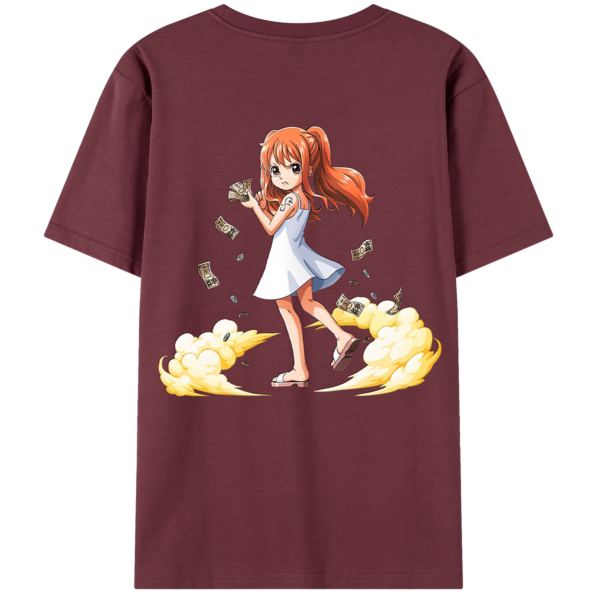 ワンピース ナミ ONE PIECE Nami 綿100％半袖Tシャツ（背面プリント）